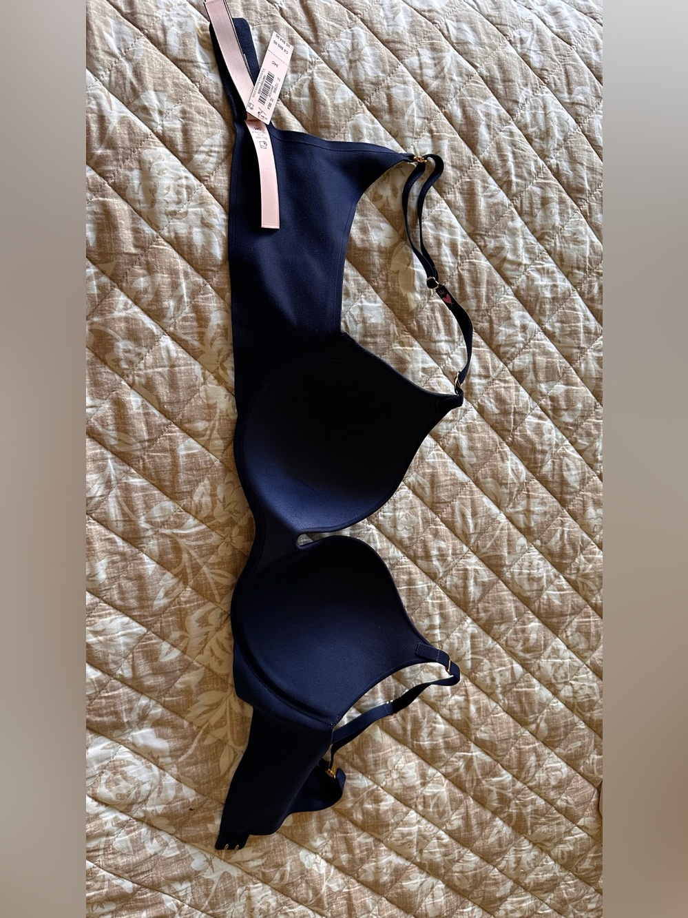Victoria's Secret LOVE CLOUD Perfect Shape Incredible Push-Up Navy Blue Bra 34C - Picture 6 of 12